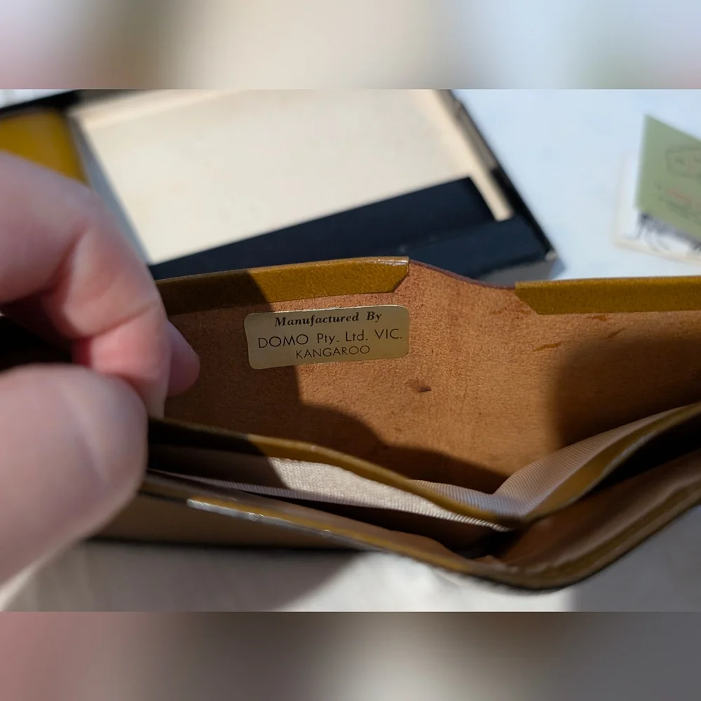 Rare Vintage Domo Kangaroo Skin Wallet And Key Holder set, made in Australia